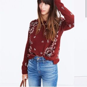 Madewell Paisley Bandana Sweater